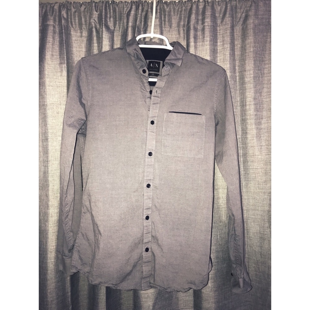 Armani Exchange S Slim Fit Long Sleeve Shirt